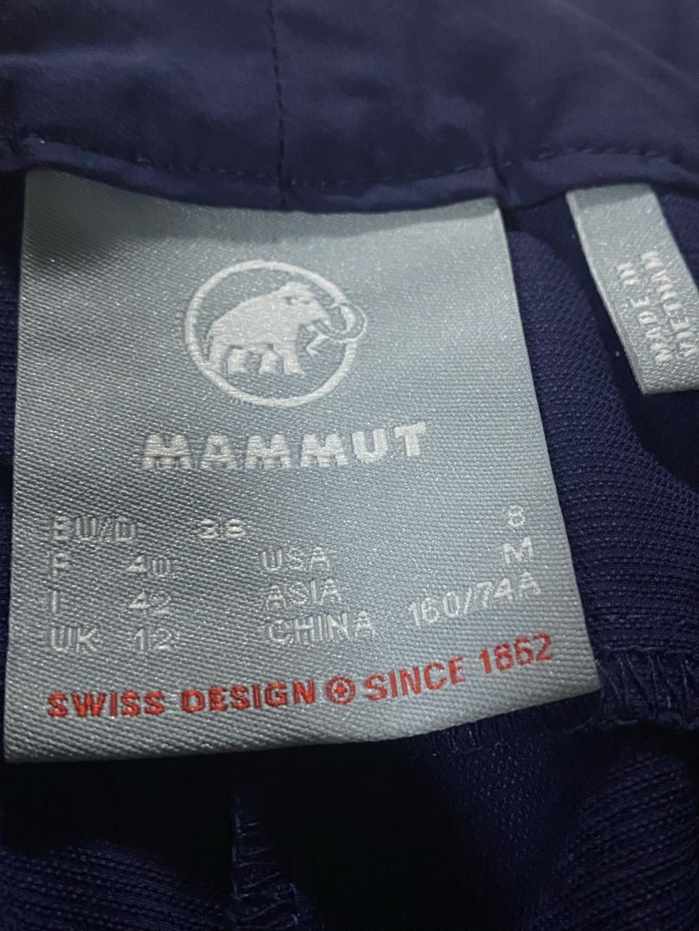 Mammut Women Navy Blue Hiking Pants 8 Medium RG Performance Chinos Trekk Gorpcor - Picture 4 of 11